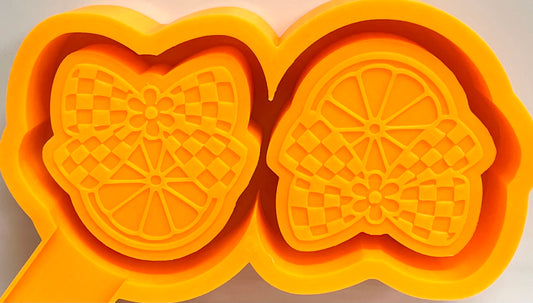 Retro Lemon with Checkered Bow Mold