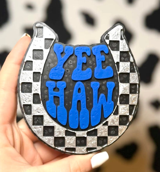 Checkered Yee Haw Horseshoe Mold