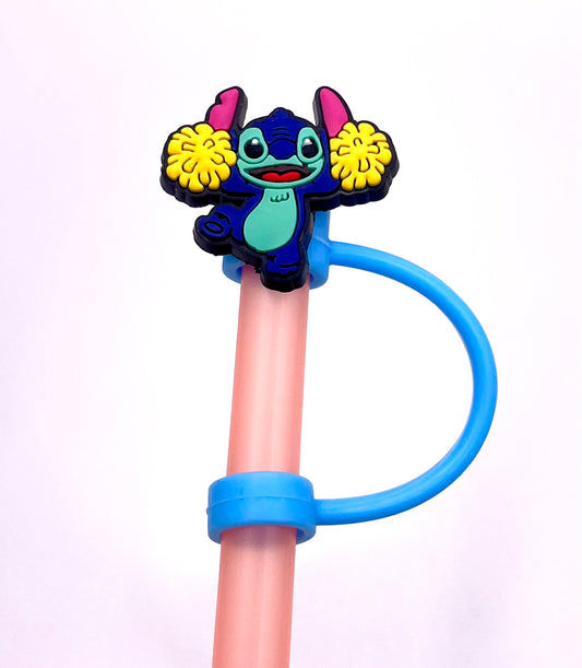 Straw Toppers - Blue Cartoon Guy Themed