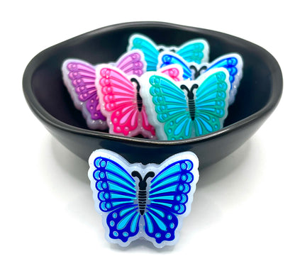 Glitter Butterfly Focal Bead
