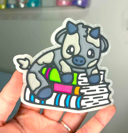 Cutie Cow on Books Mold