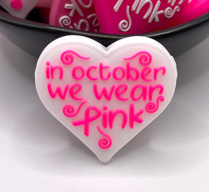 In October We Wear Pink Focal Bead