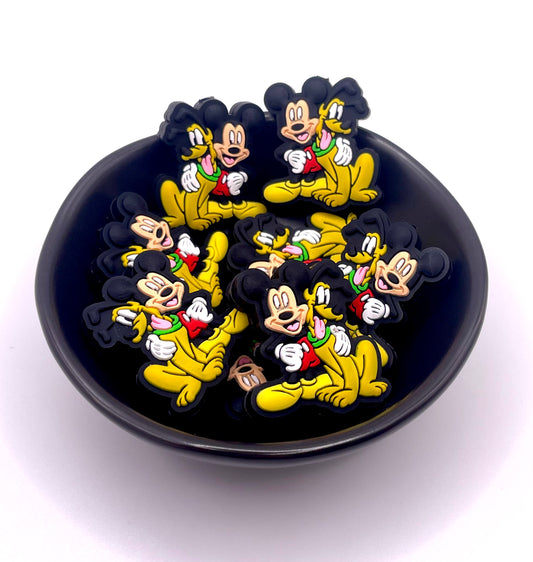 Mouse and Dog Cartoon Focal Bead