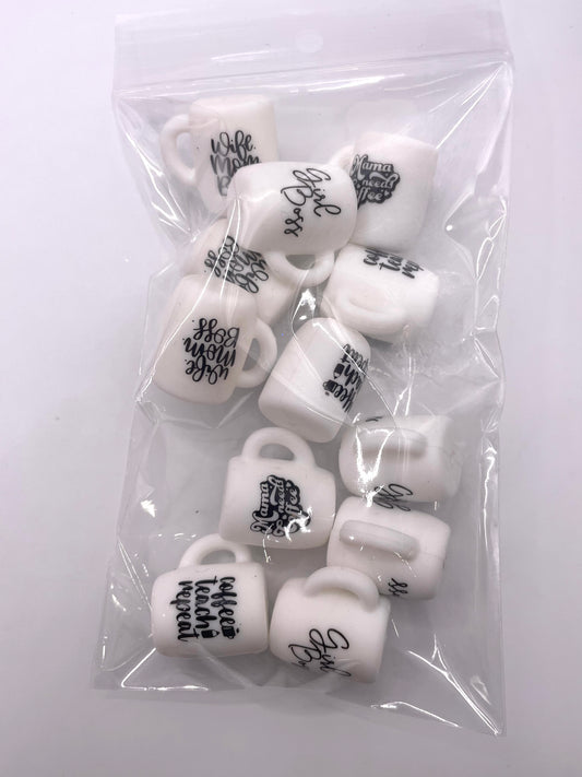 Discounted Coffee Mug Focal Beads - 12ct