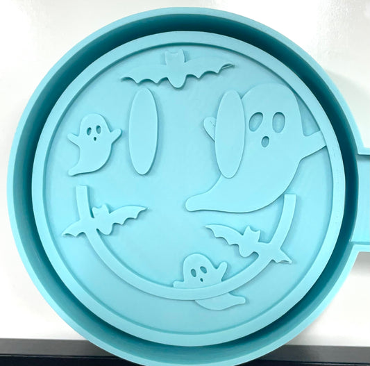 Ghosts and Bats Smiley Face Mold