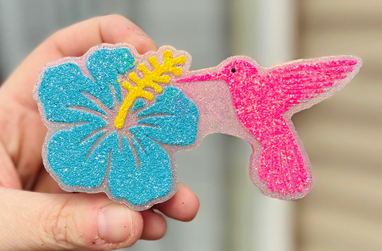 Hummingbird And Hibiscus Flower Mold