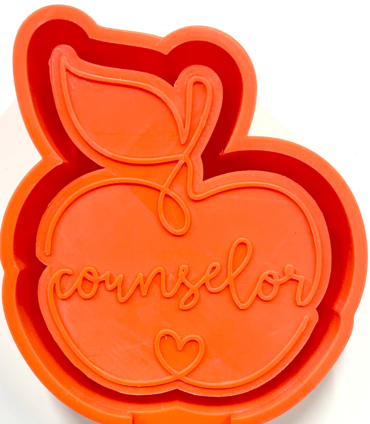 Cursive Counselor Apple Mold