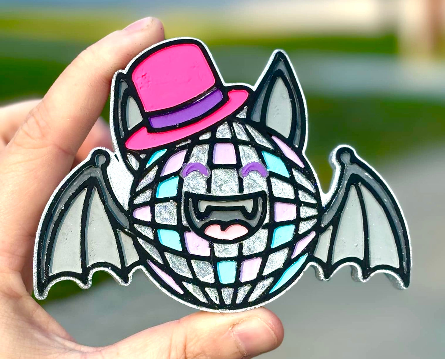 Halloween Disco Bat With Top Hat Mold