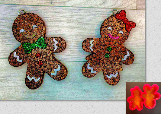 Gingerbread Man and Girl Vent Clip Mold