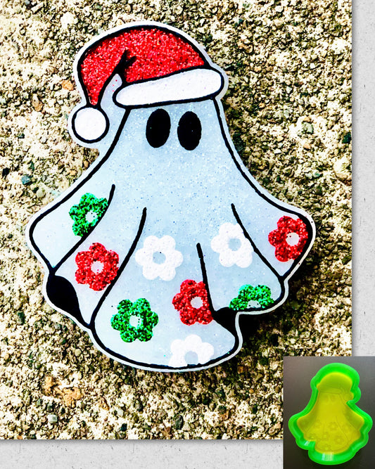 Flowery Christmas Ghost Mold