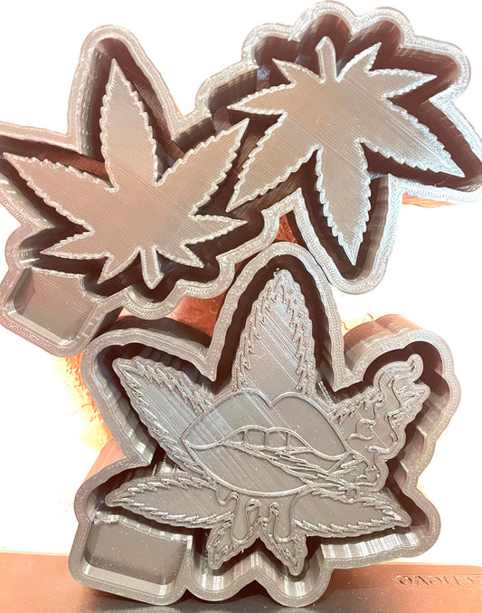 Havin A Smoke & Marijuana/Weed Leaf Vent Clip Mold Set