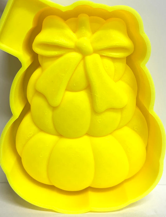 Stacked Pumpkins with Bow 3D Mold