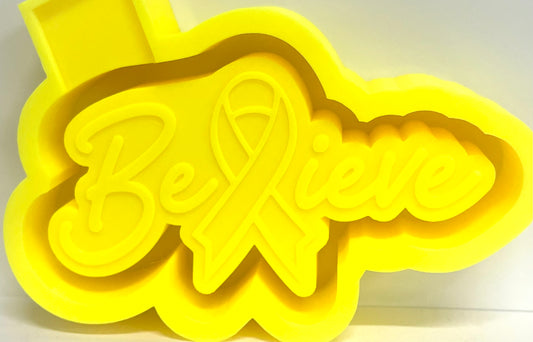 Believe Ribbon (Cancer/Awareness) Mold
