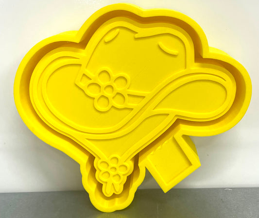 Cowboy Hat with Flowers Mold