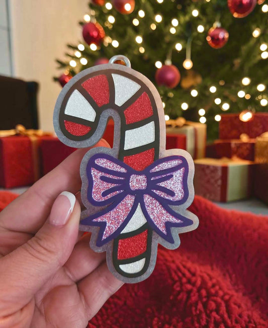 Candy Cane with Bow Mold