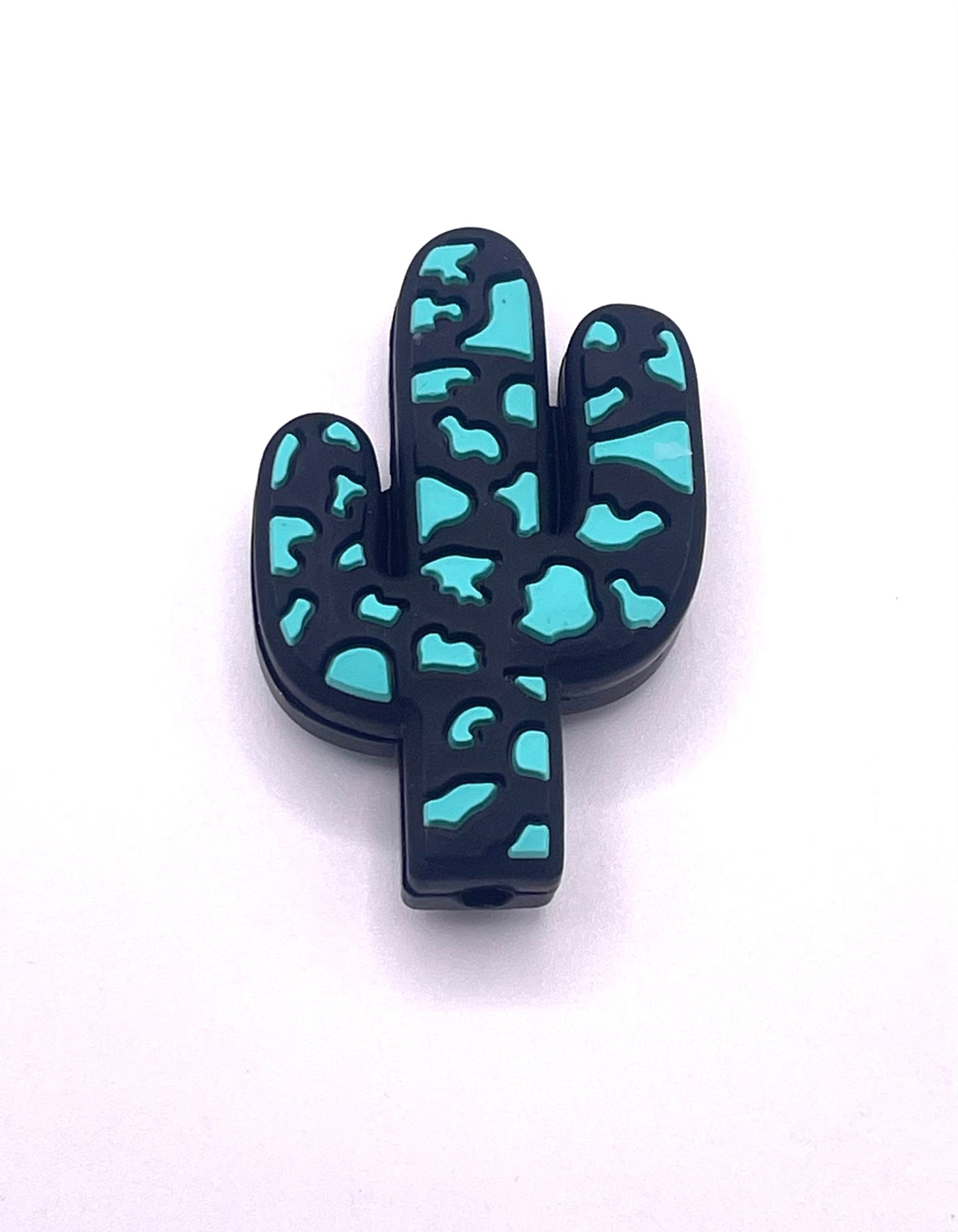 Cow Print Cactus Focal Bead