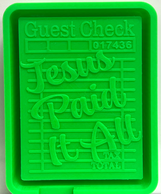 Jesus Paid It All Guest Check Mold