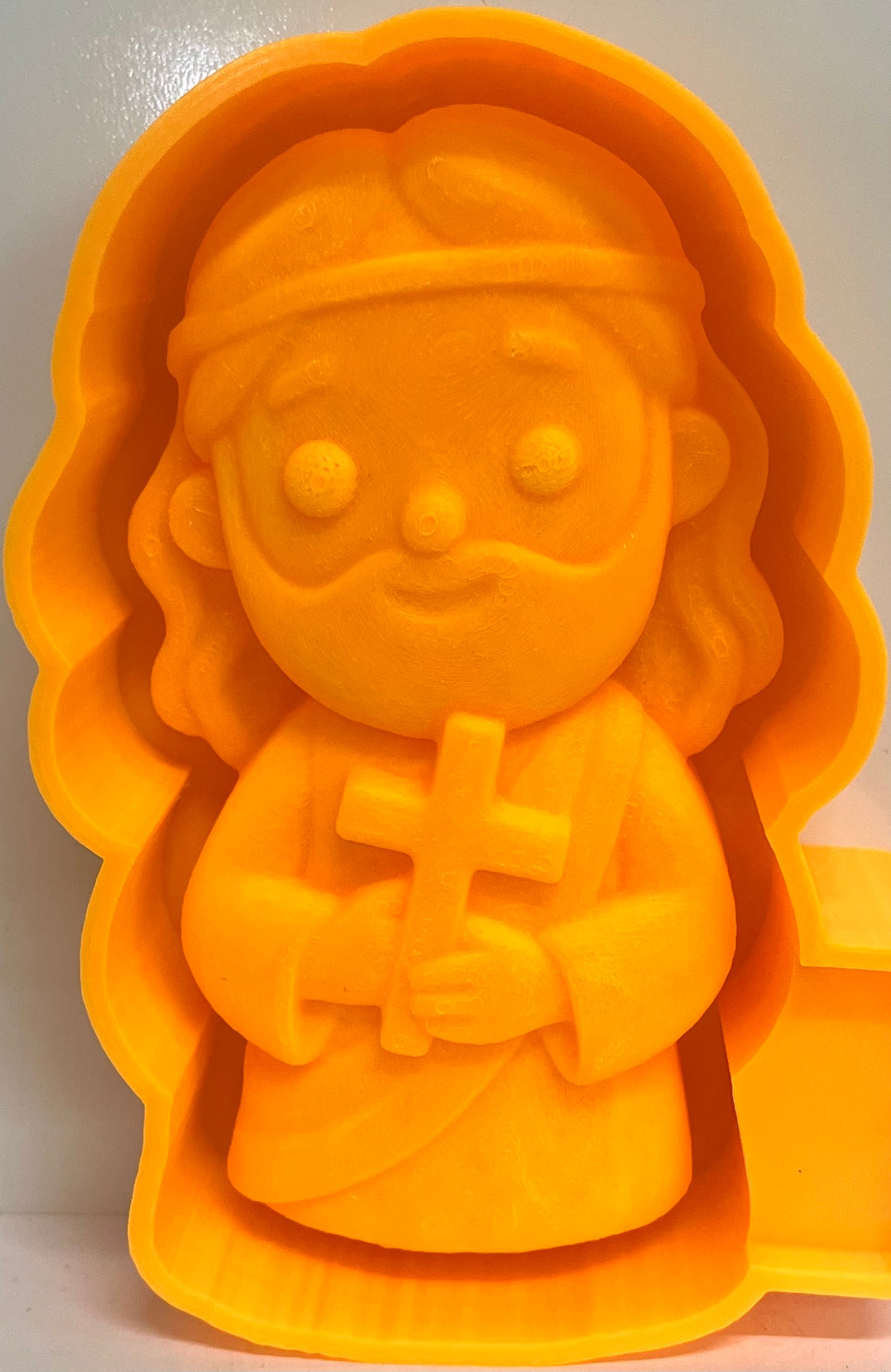 Jesus Holding Cross 3D Mold
