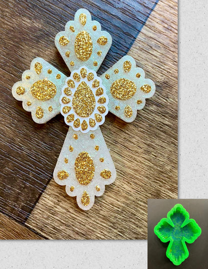 Squash Blossom Concho Cross Mold