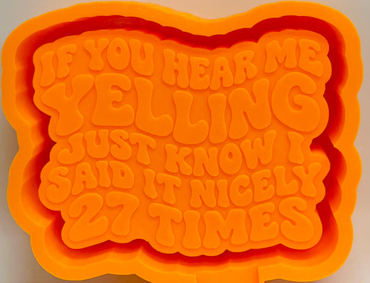 If You Hear Me Yelling Just Know I Said It Nicely 27 Times Mold