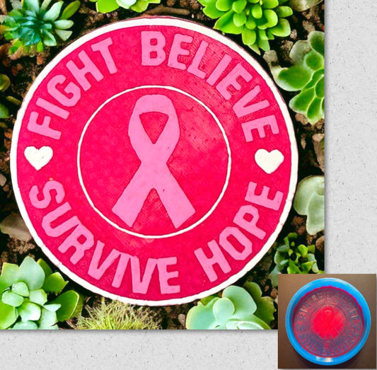 Fight Believe Survive Hope Breast Cancer Awareness Mold
