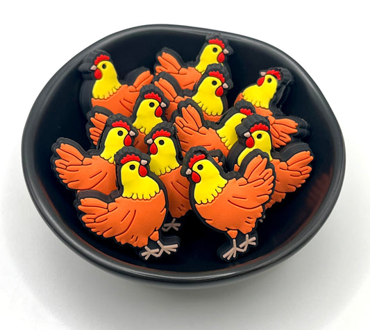 Farm Chicken Focal Bead