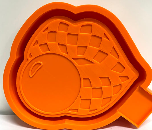 Checkered Lips Blowing Bubble Mold