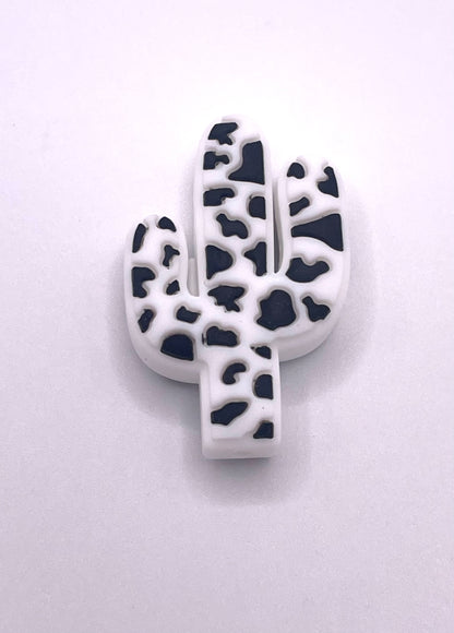 Cow Print Cactus Focal Bead