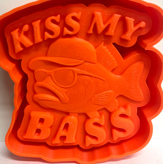Kiss My Bass Fish 3D Mold