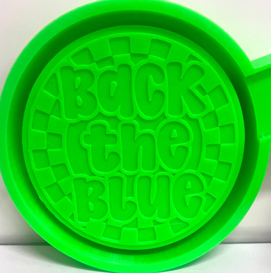Back The Blue Checkered Circle Mold
