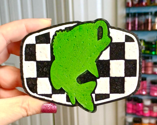 Checkered Buckle with Fish Mold