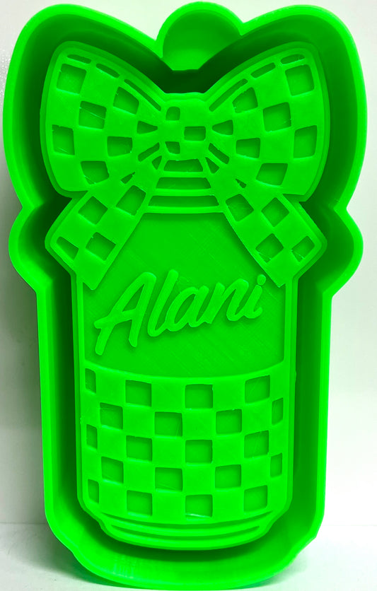 Checkered Hawaiian Energy Drink with Bow Mold