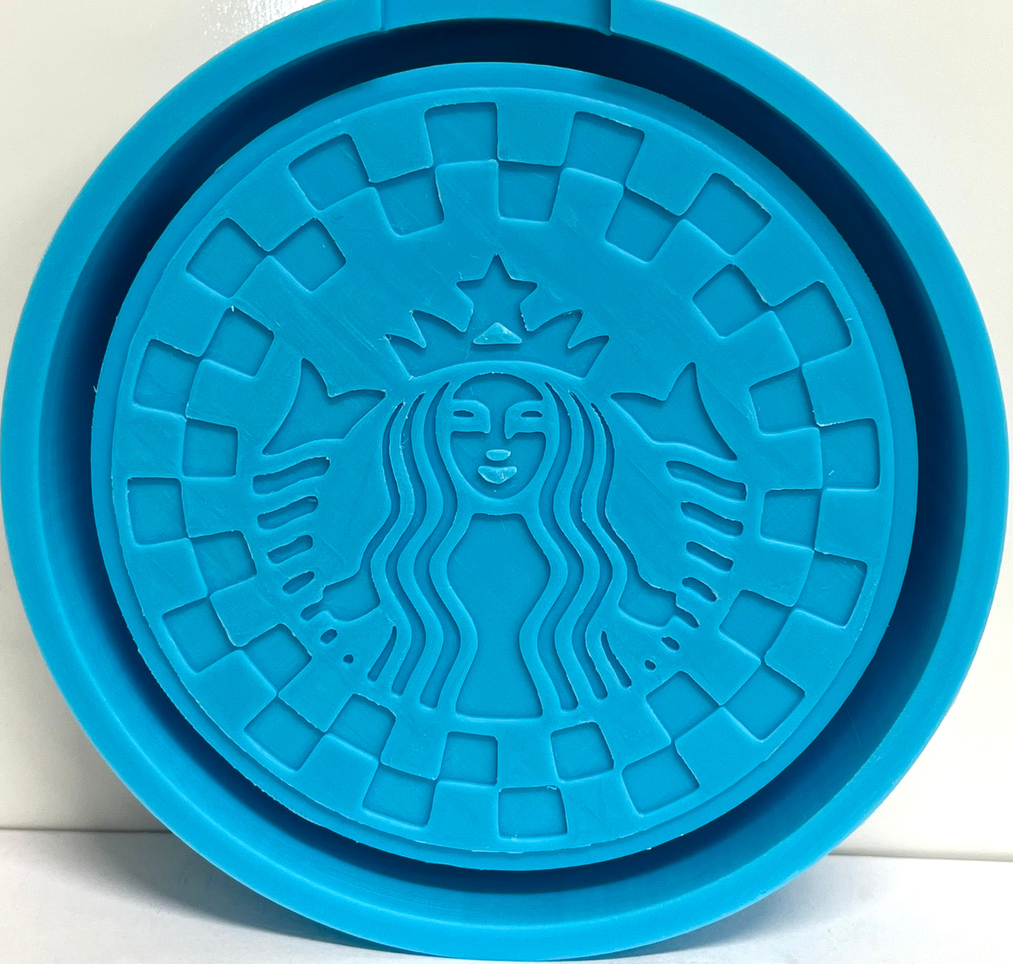 Checkered Circle Mermaid Coffee Mold
