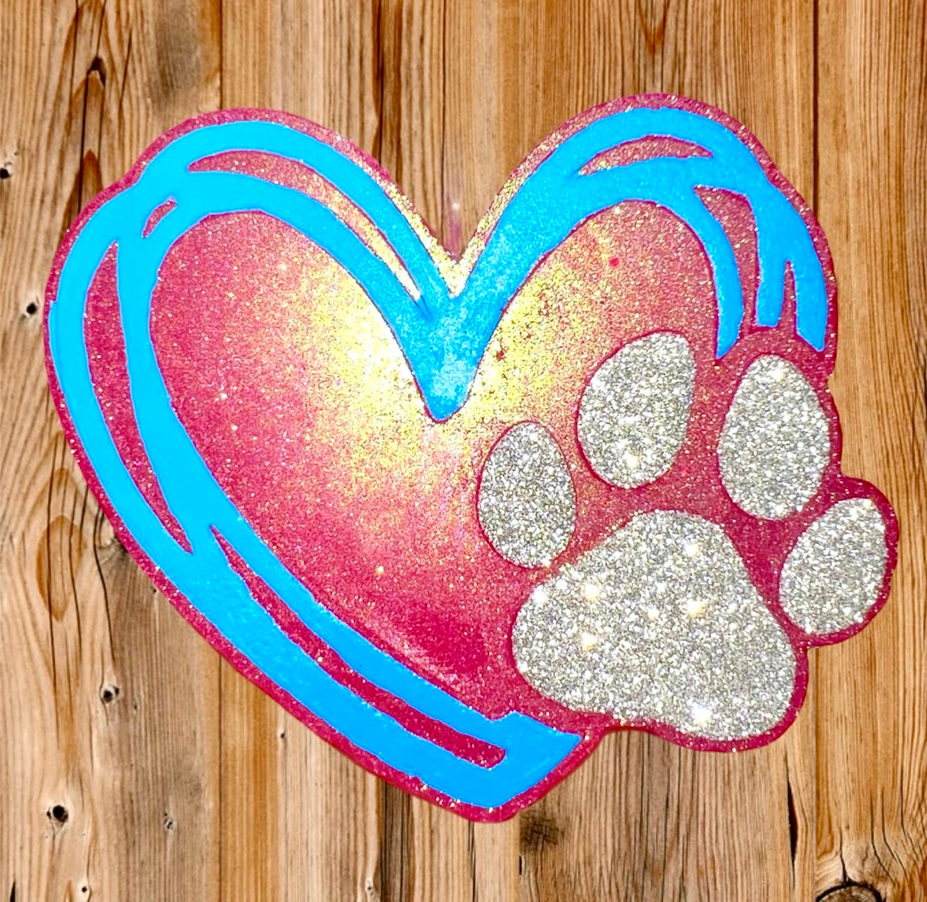 Paw Print Heart Mold