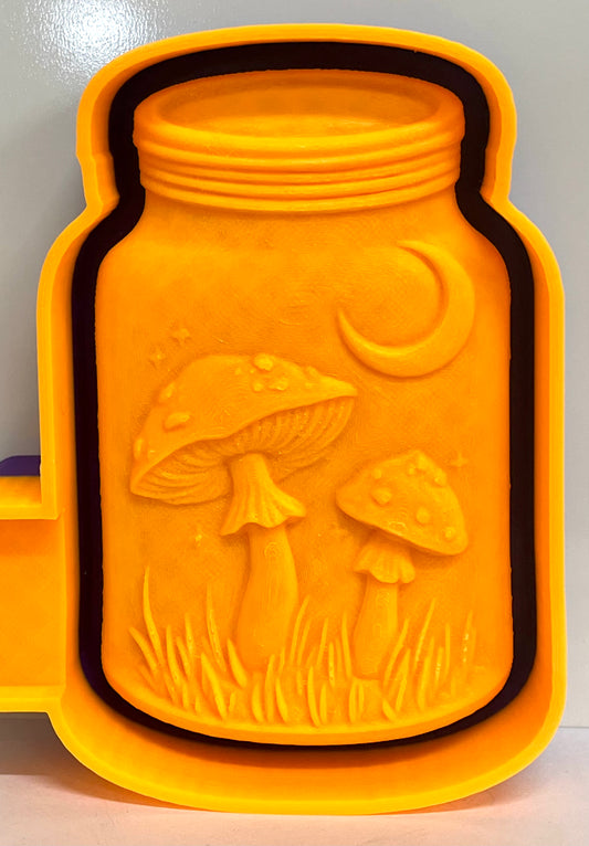 Mushroom Mason Jar 3D Mold