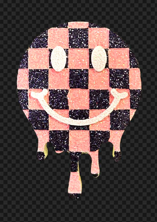 Melting Checkered Smiley Face Mold