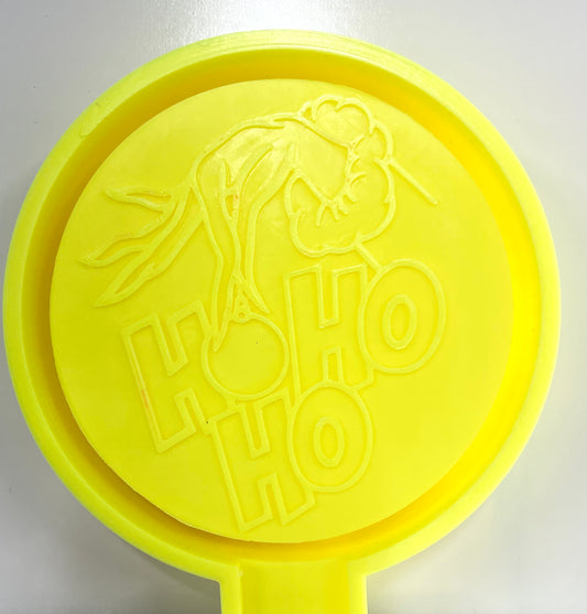 Green Christmas Guy Ho Ho Ho Circle Mold