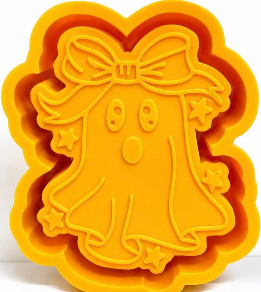 Cute Ghost with Bow Mold