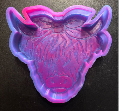 Highland Cow Head w/ Bow Mold