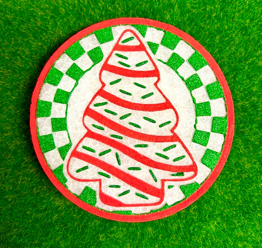 Checkered Circle Tree Snack Cake Mold