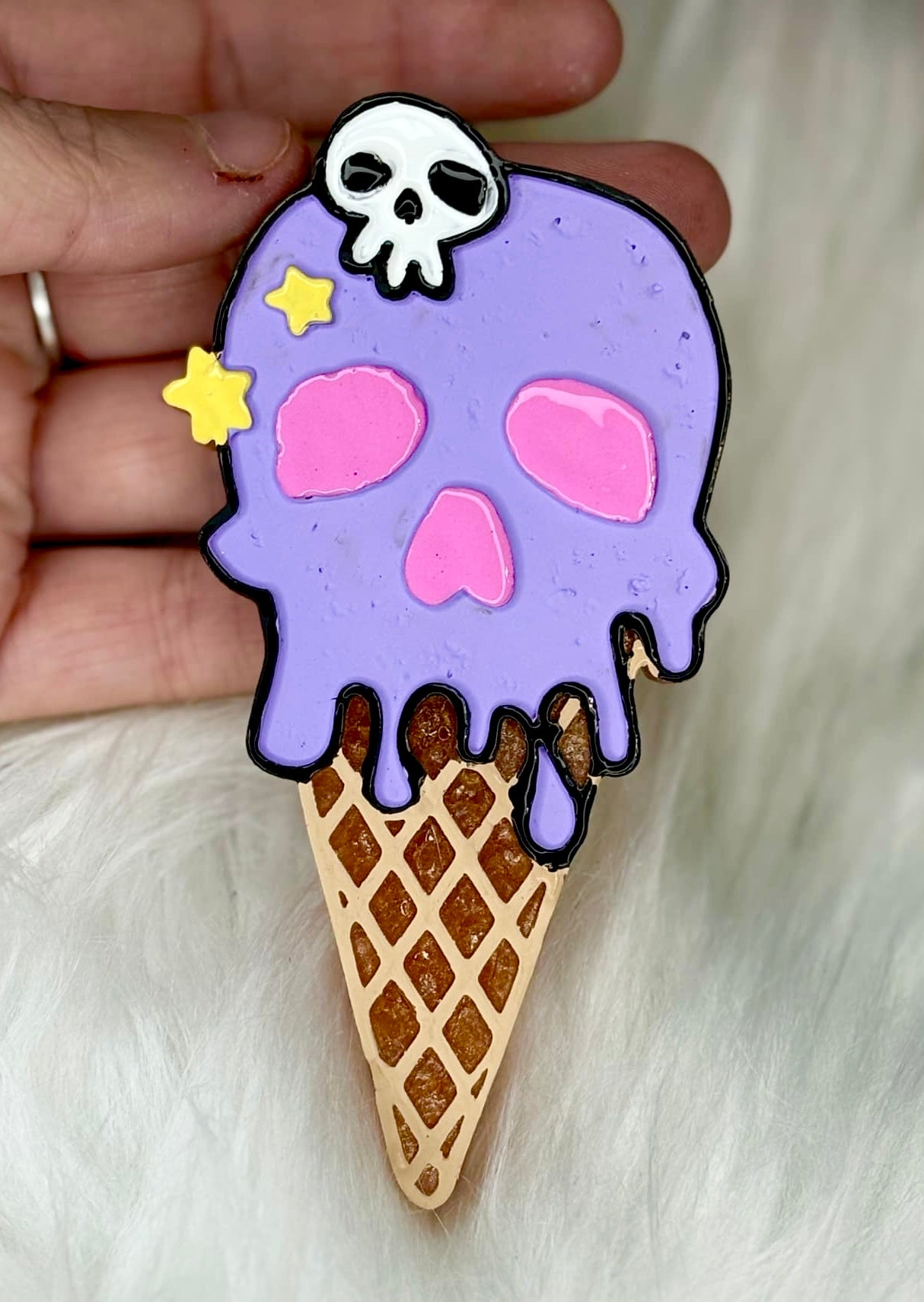 Melting Skull Ice Cream Cone Mold