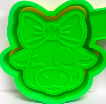 Cute Cow with Bow Mold
