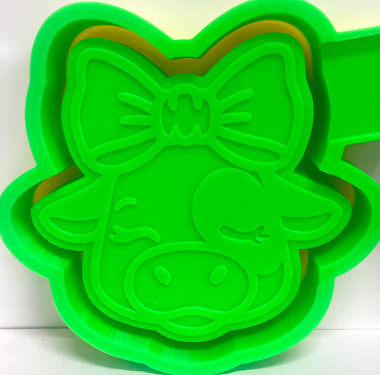 Cute Cow with Bow Mold