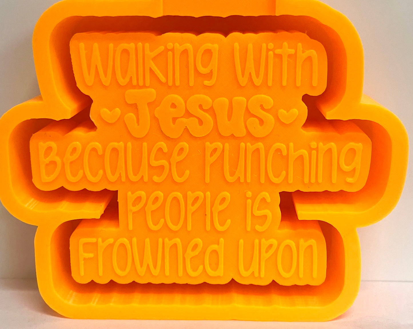 Walking With Jesus Because Punching People Is Frowned Upon Mold