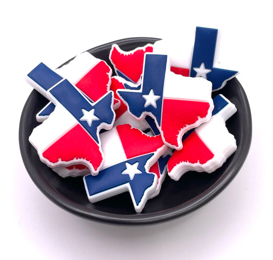 Texas State Flag Focal Bead