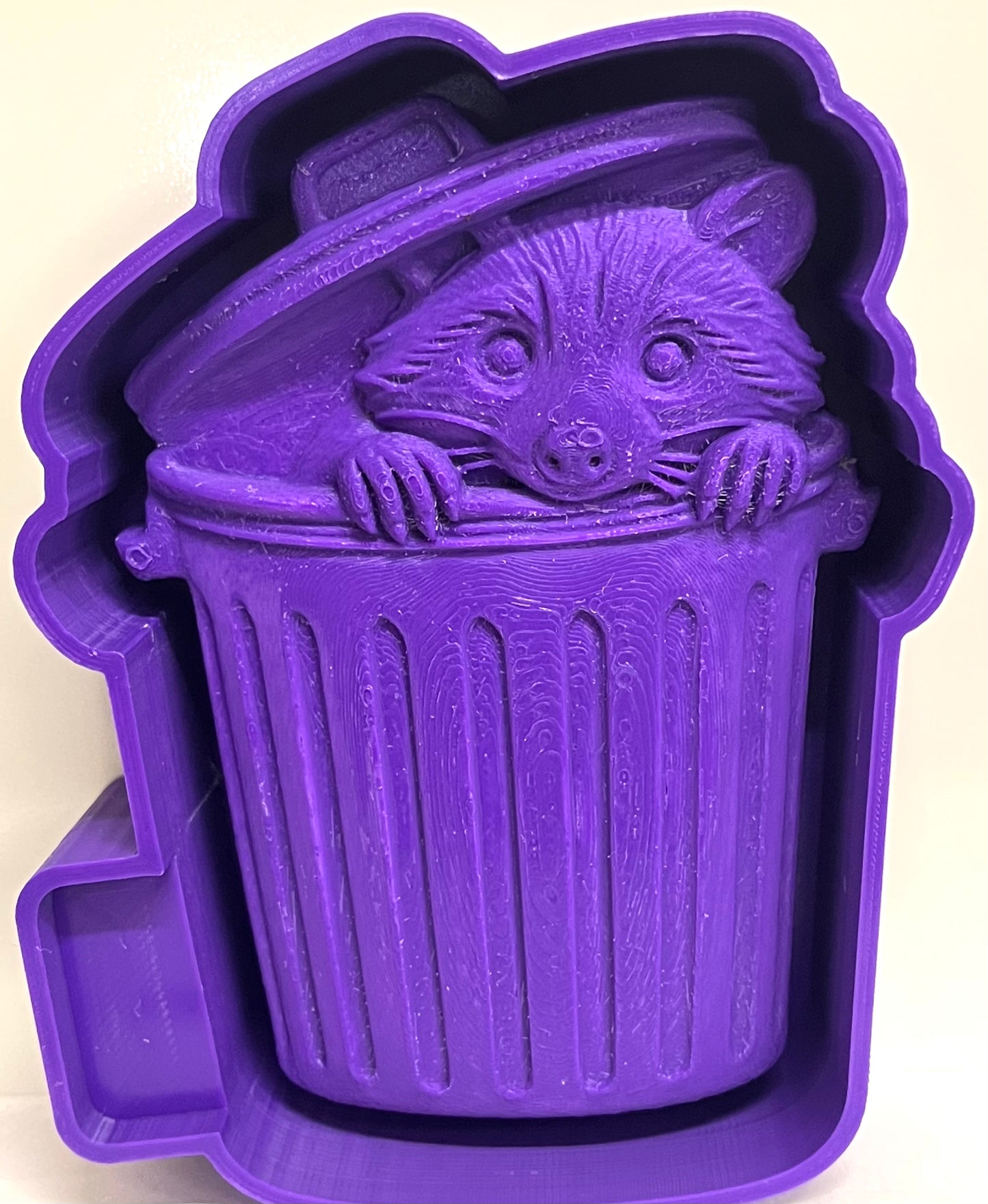 3D Raccoon In Trash Can Mold