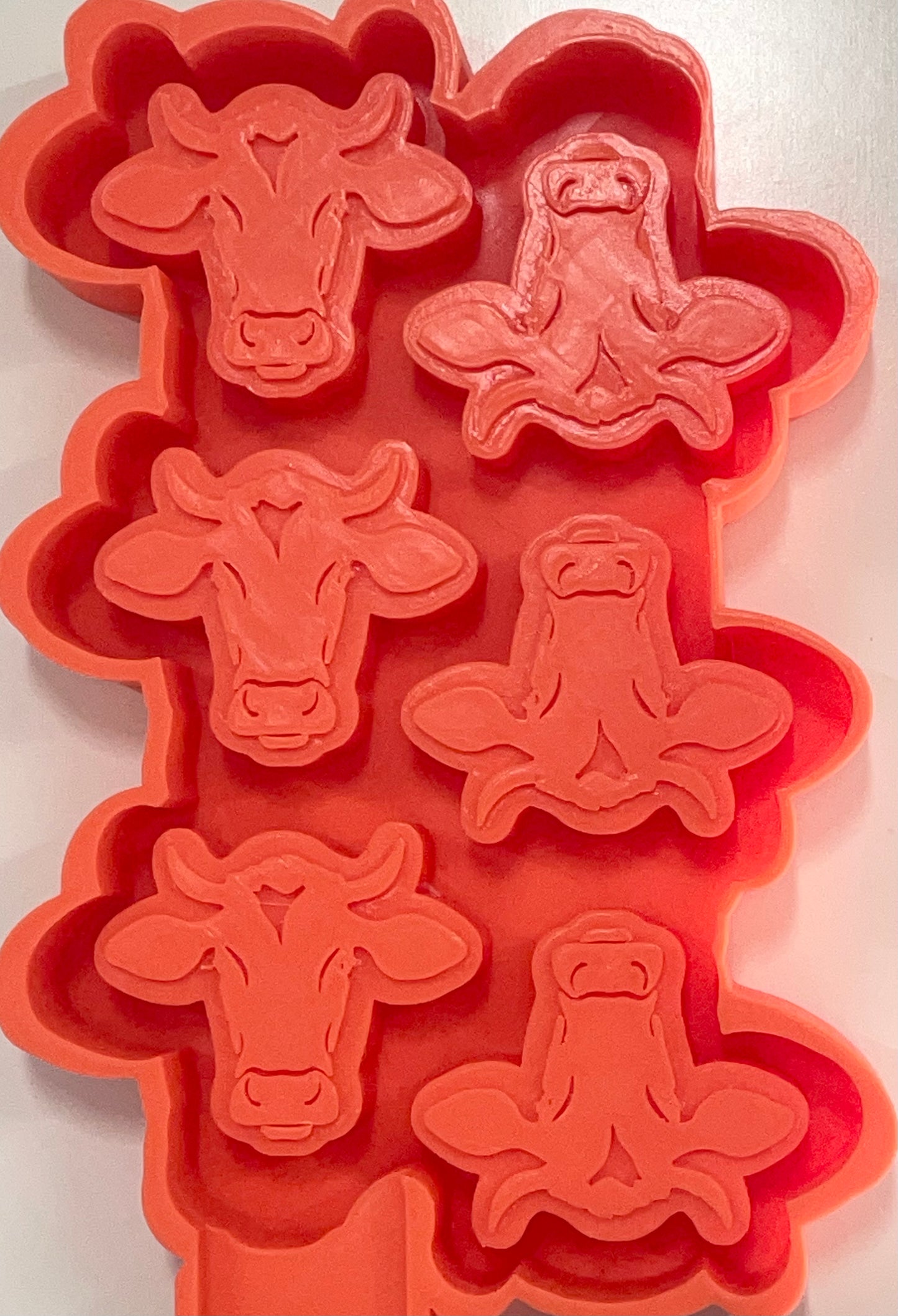 Cow Head Wax Tray Melt Mold