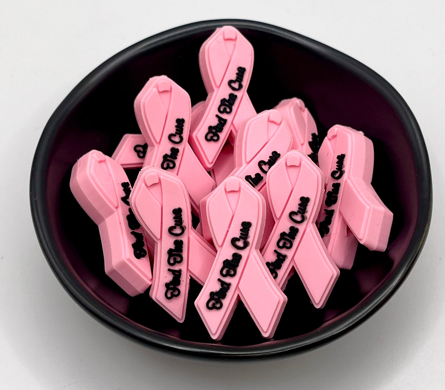 Find The Cure Cancer Awareness Ribbon Focal Bead