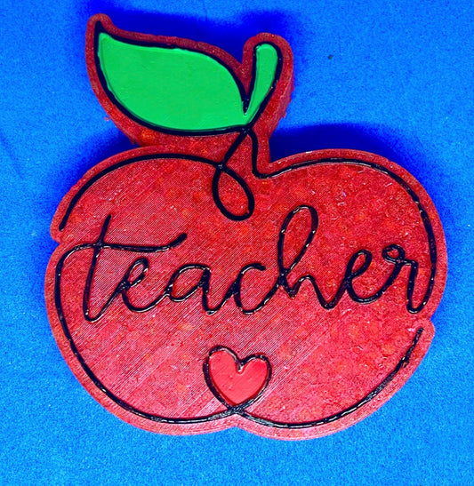 Cursive Teacher Apple Mold