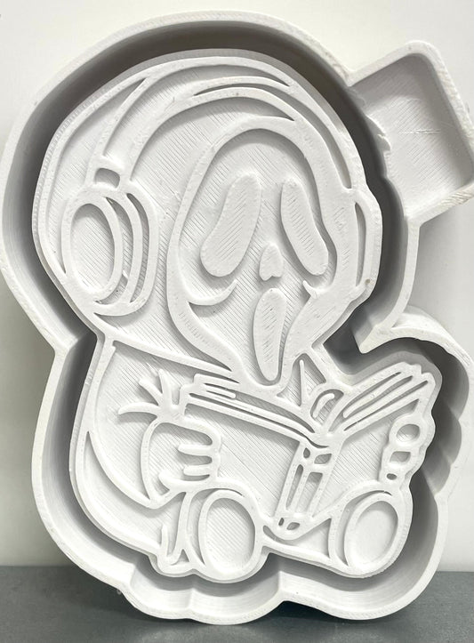Baby Scary Mask Guy with Headphones Mold